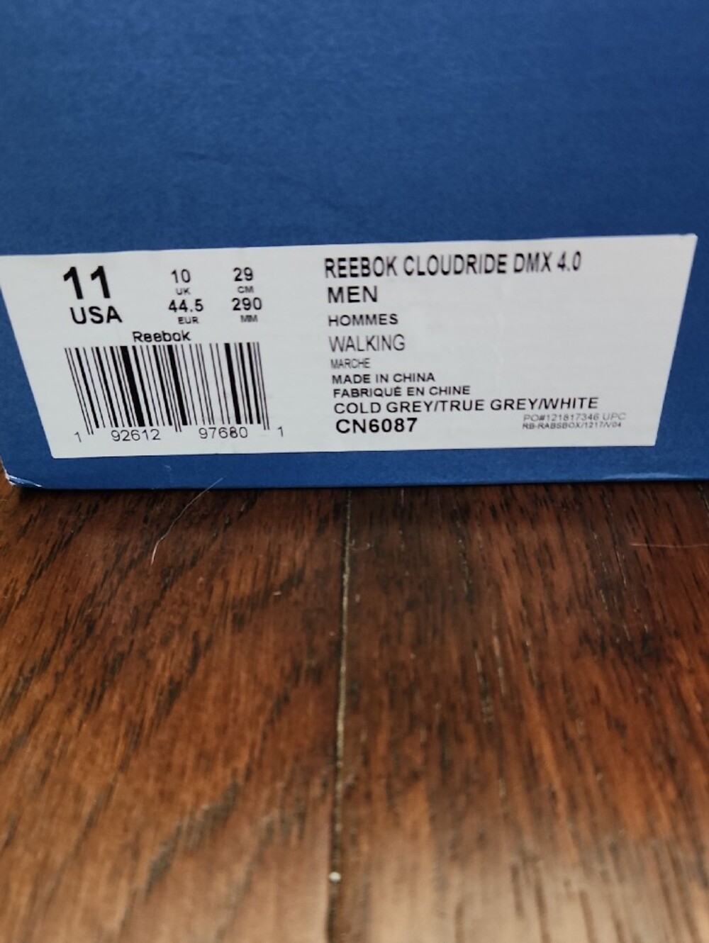 Reebok Cloudride DMX Dark Gray Knit Casual Sneakers - Picture 2 of 4